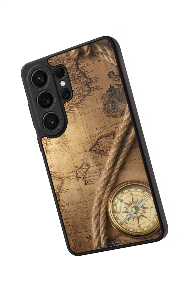 Samsung Galaxy S26 Ultra Uyumlu Pusula Tasarımlı Glossy Premium Kılıf