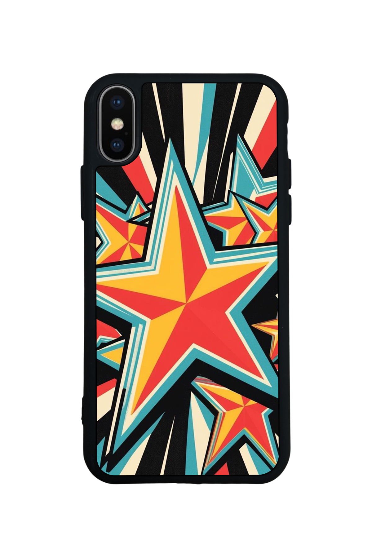 iPhone XS Max Uyumlu Retro Yildizlar Tasarımlı Glossy Premium Kılıf