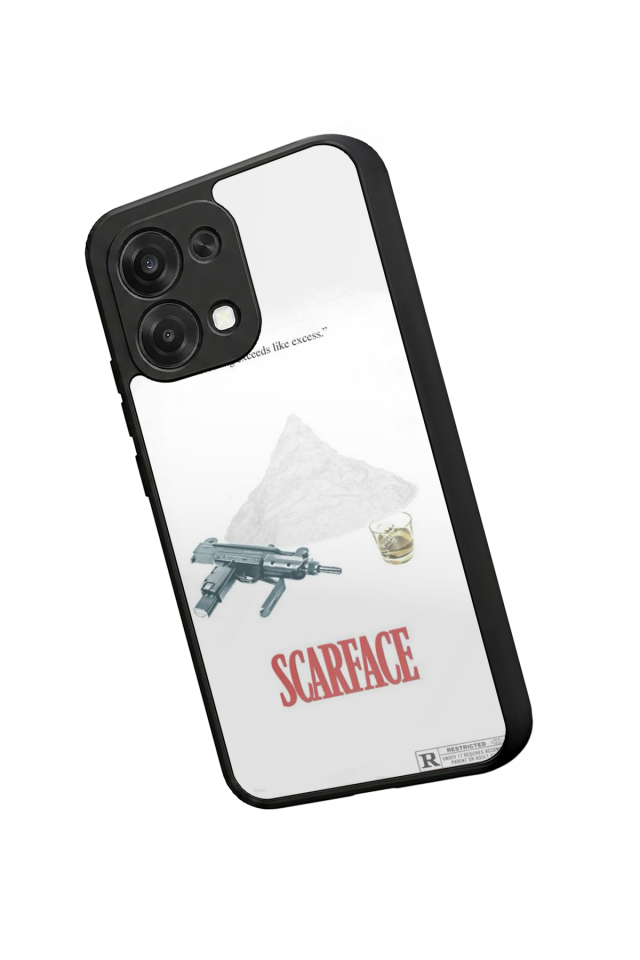 Oppo A6 Pro Uyumlu Scarface Tasarımlı Glossy Premium Kılıf