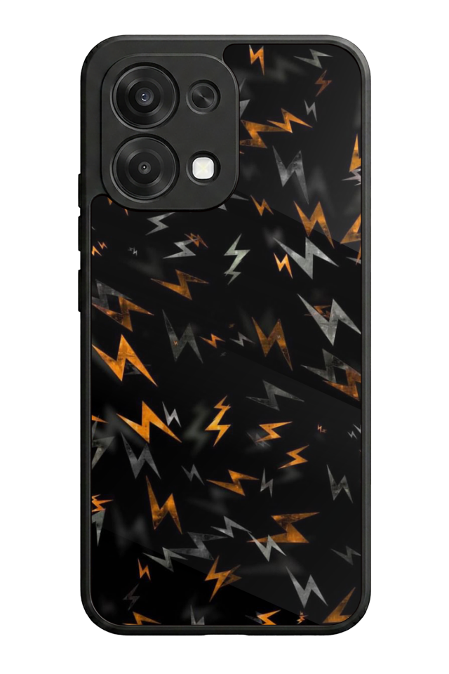 Oppo A6 Pro Uyumlu Simsek Tasarımlı Glossy Premium Kılıf