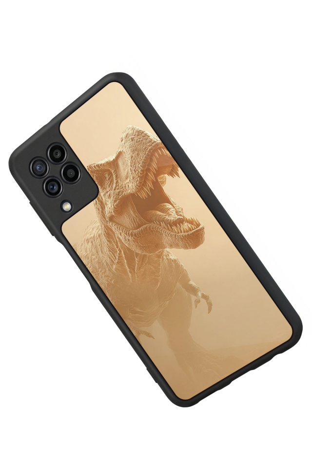 Samsung Galaxy M22 Uyumlu Dinazor Tasarımlı Glossy Premium Kılıf