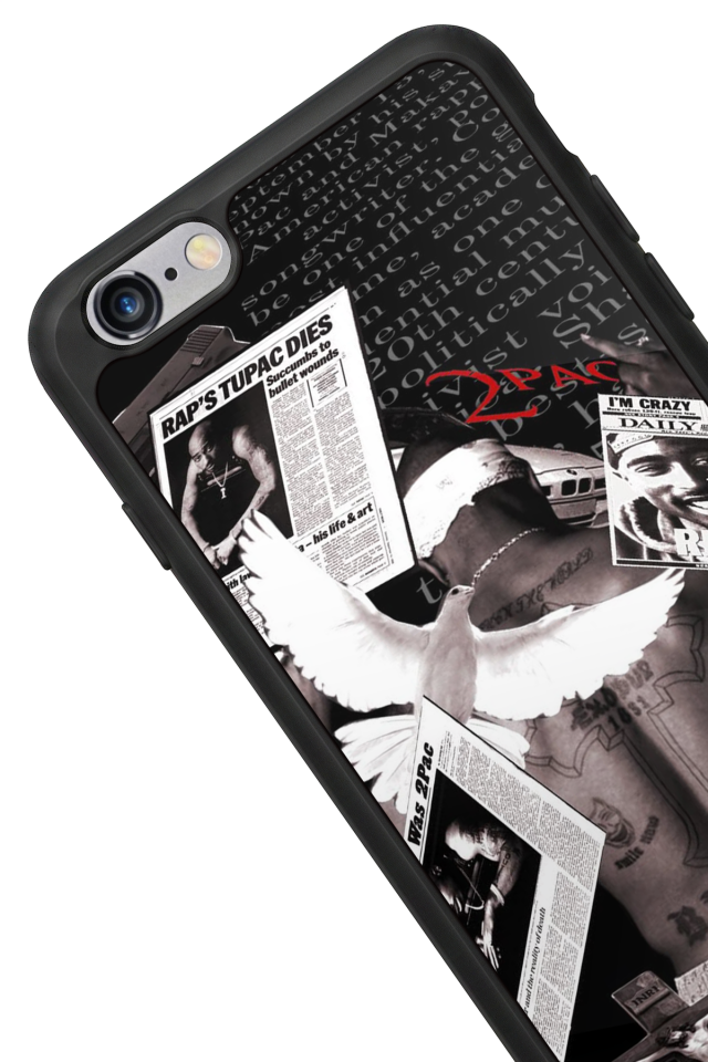 iPhone 6s Plus Uyumlu Tupac Tasarımlı Glossy Premium Kılıf