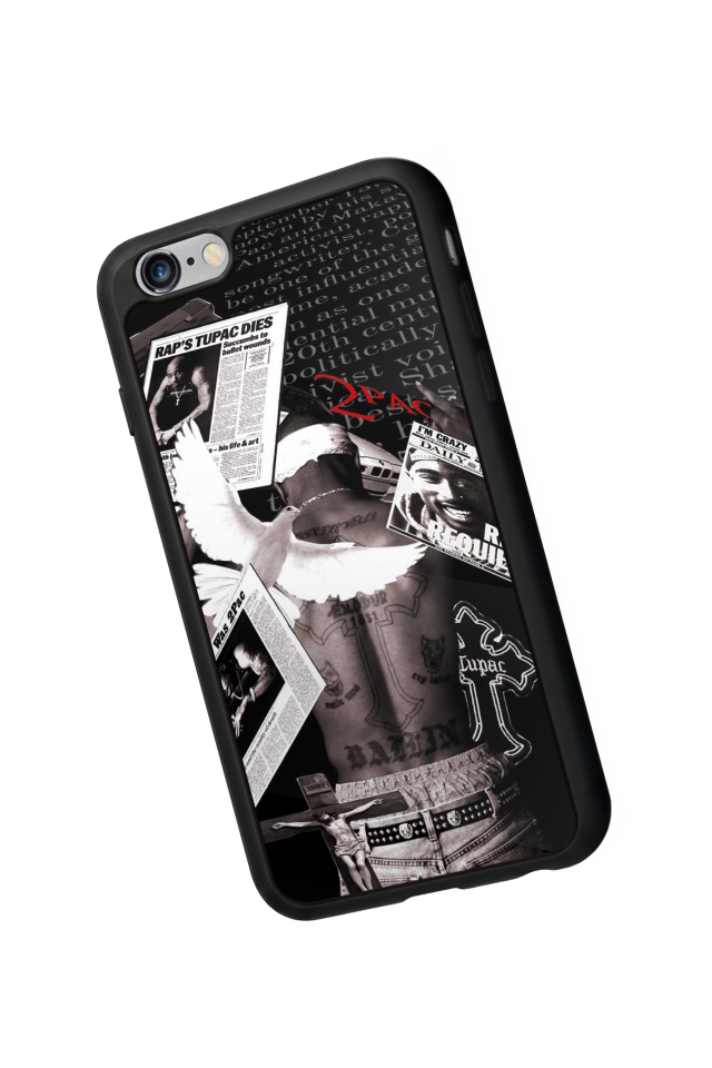 iPhone 6s Plus Uyumlu Tupac Tasarımlı Glossy Premium Kılıf