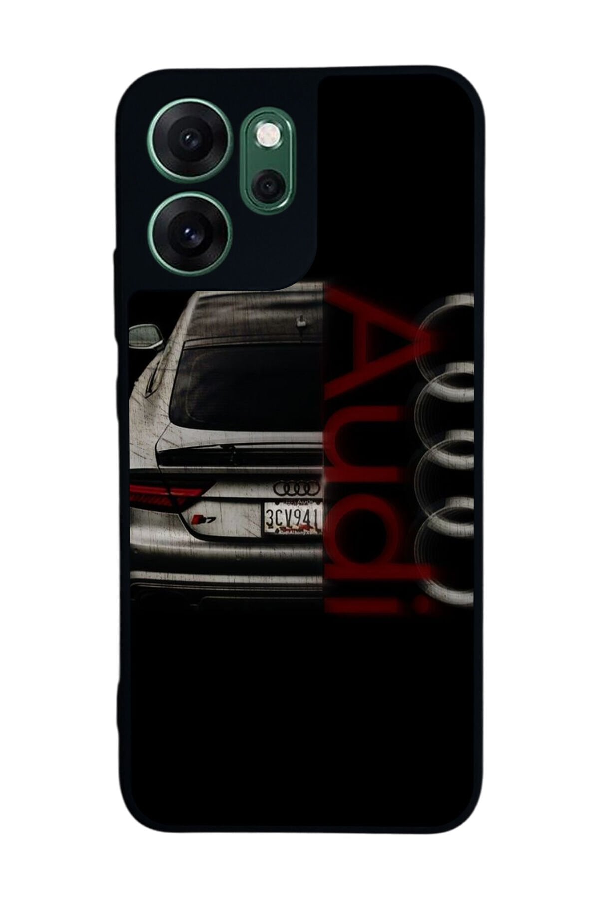 Oppo Reno 14F Uyumlu Audi Tasarımlı Glossy Premium Kılıf