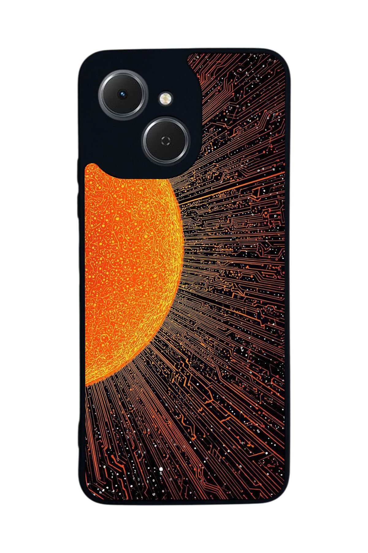 Tecno Spark 40C Uyumlu Güneş Tasarımlı Glossy Premium Kılıf