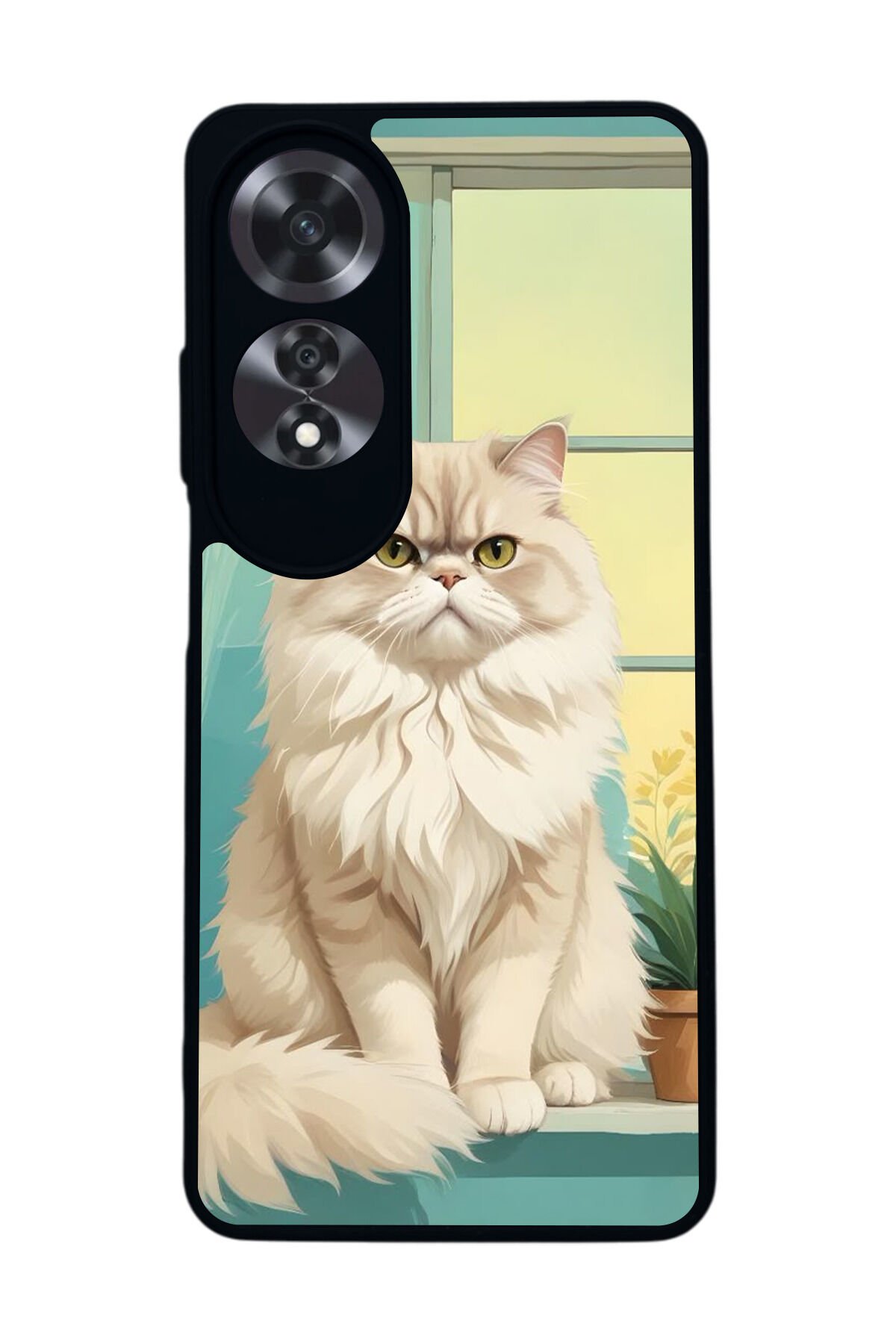 Oppo A60 Mat Siyah uyumlu Kılıf – Yumuşak Silikon, Koruyucu, Şok Emici Kapak