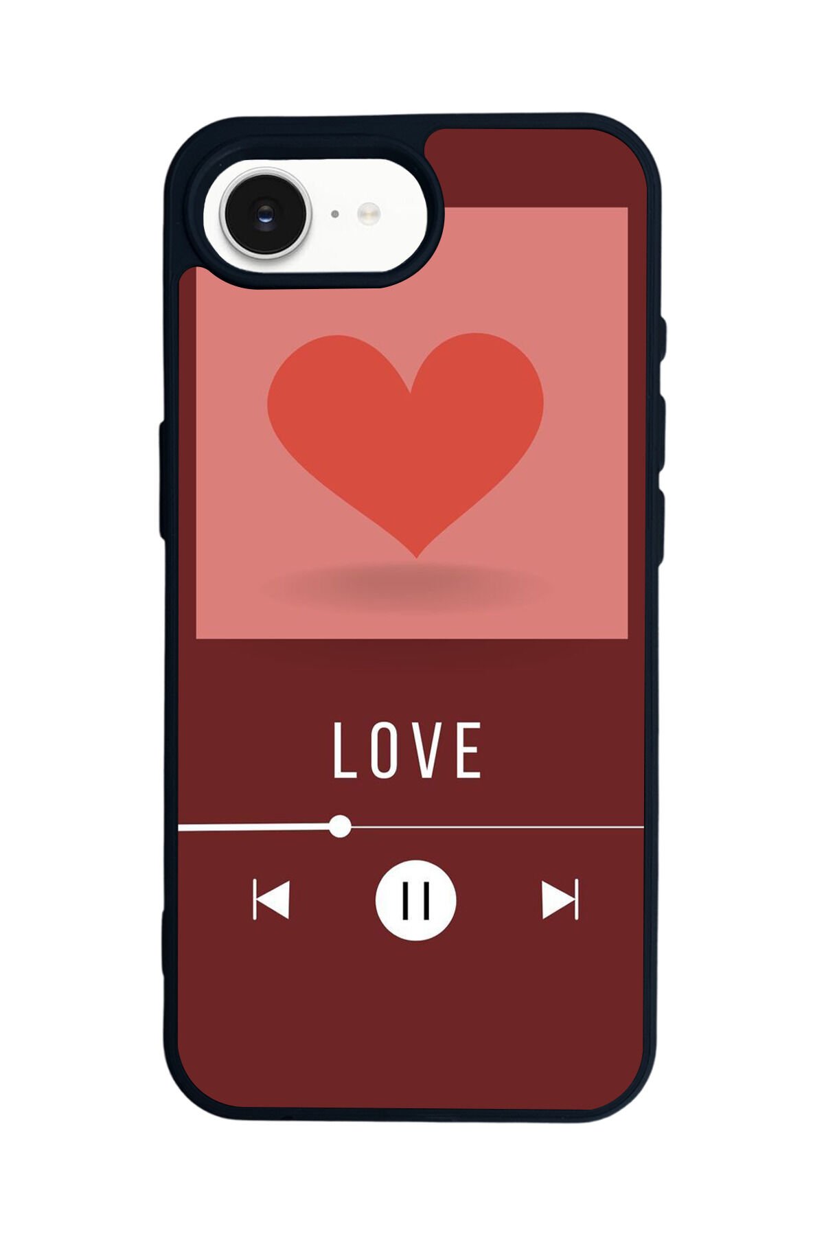 iPhone 16E Uyumlu Kalp Love Tasarımlı Glossy Premium Kılıf