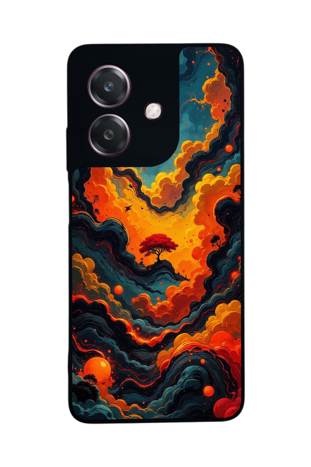 Oppo A3 5G Uyumlu Abstract Tasarımlı Glossy Premium Kılıf