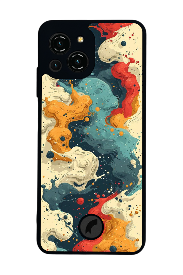 Reeder S23 Pro Max Uyumlu Abstract Tasarımlı Glossy Premium Kılıf