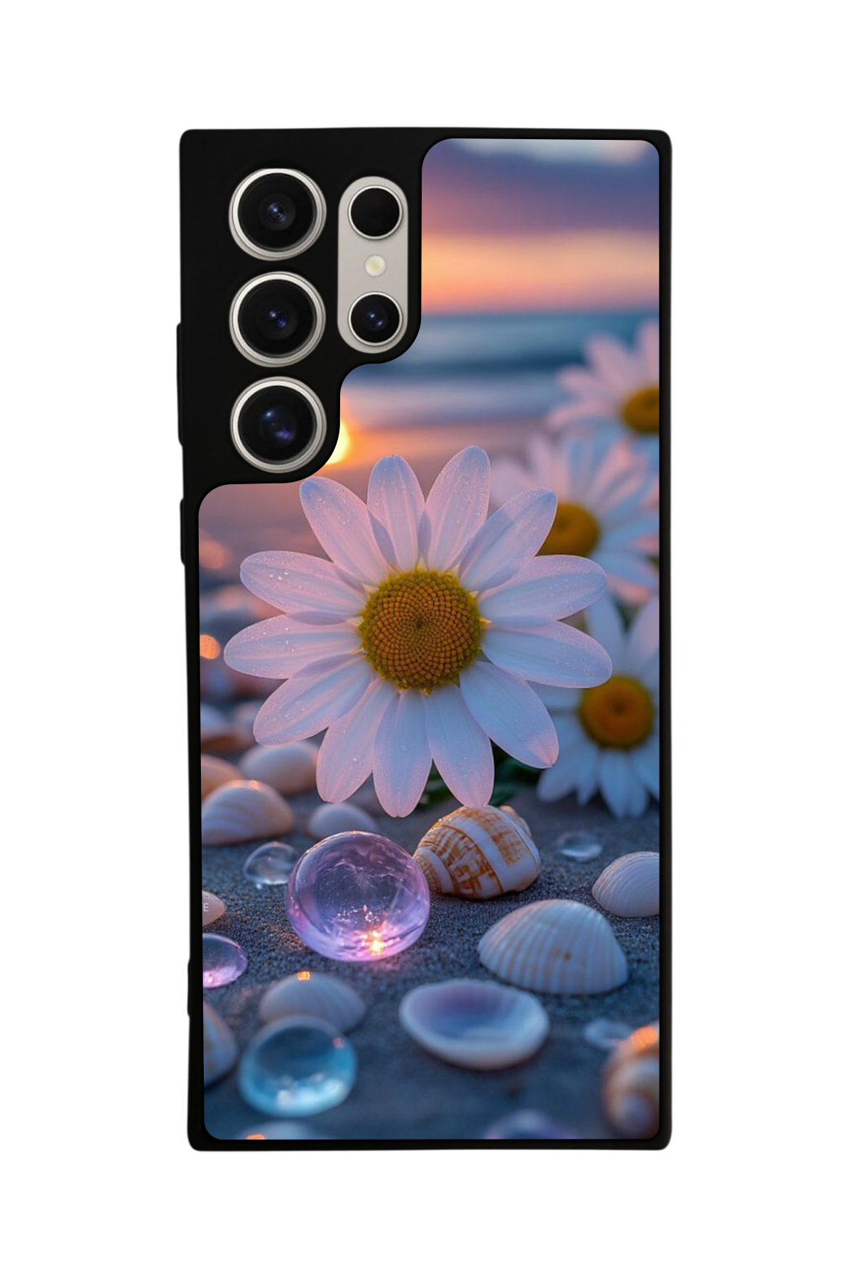 Samsung Galaxy S22 Ultra Uyumlu Cicek Tasarımlı Glossy Premium Kılıf