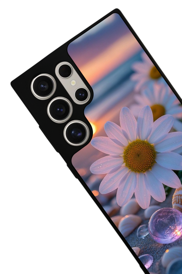 Samsung Galaxy S22 Ultra Uyumlu Cicek Tasarımlı Glossy Premium Kılıf