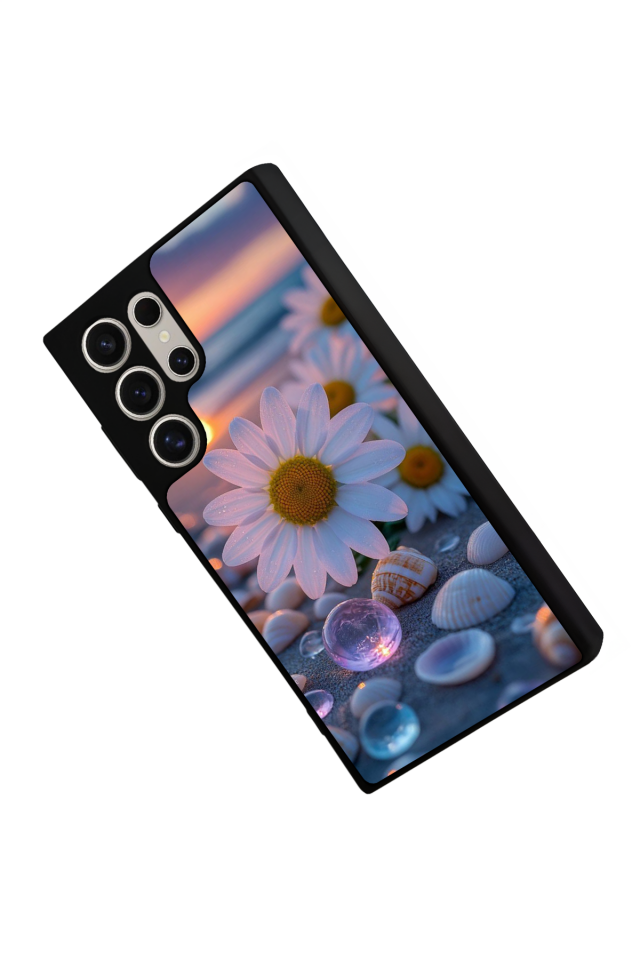 Samsung Galaxy S22 Ultra Uyumlu Cicek Tasarımlı Glossy Premium Kılıf