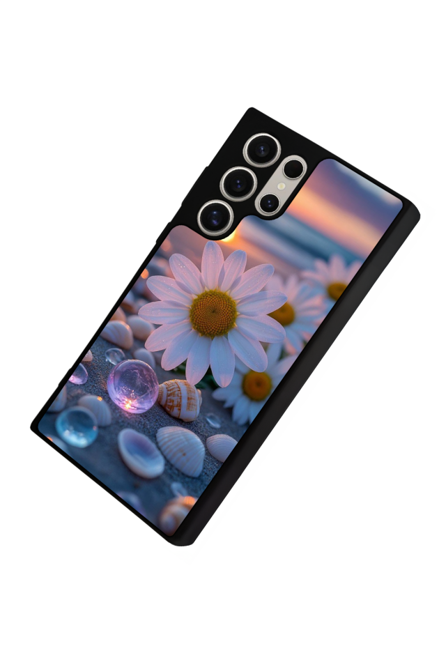 Samsung Galaxy S22 Ultra Uyumlu Cicek Tasarımlı Glossy Premium Kılıf