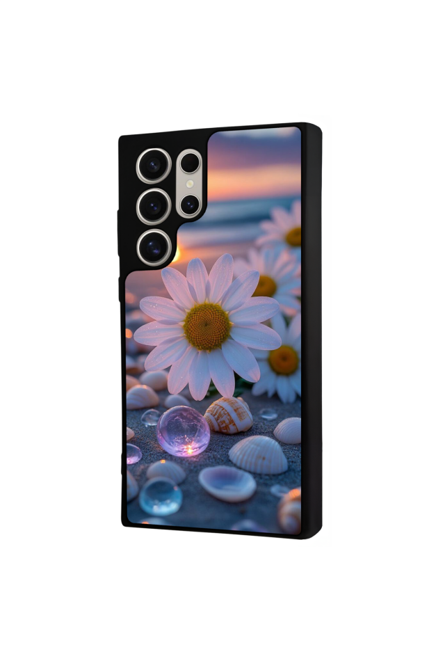 Samsung Galaxy S22 Ultra Uyumlu Cicek Tasarımlı Glossy Premium Kılıf