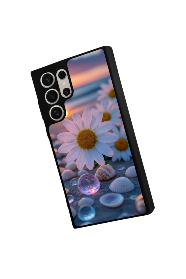 Samsung Galaxy S22 Ultra Uyumlu Cicek Tasarımlı Glossy Premium Kılıf