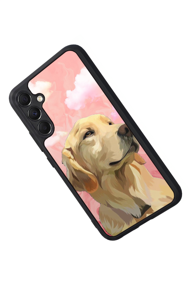 Samsung Galaxy M34 Uyumlu Golden Kopek Tasarımlı Glossy Premium Kılıf
