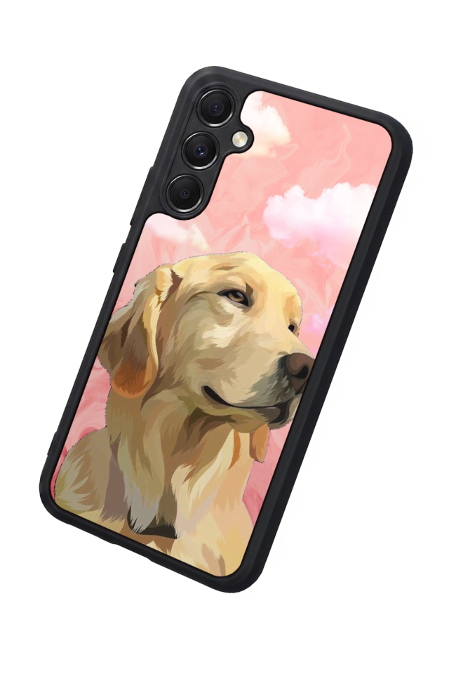 Samsung Galaxy M34 Uyumlu Golden Kopek Tasarımlı Glossy Premium Kılıf