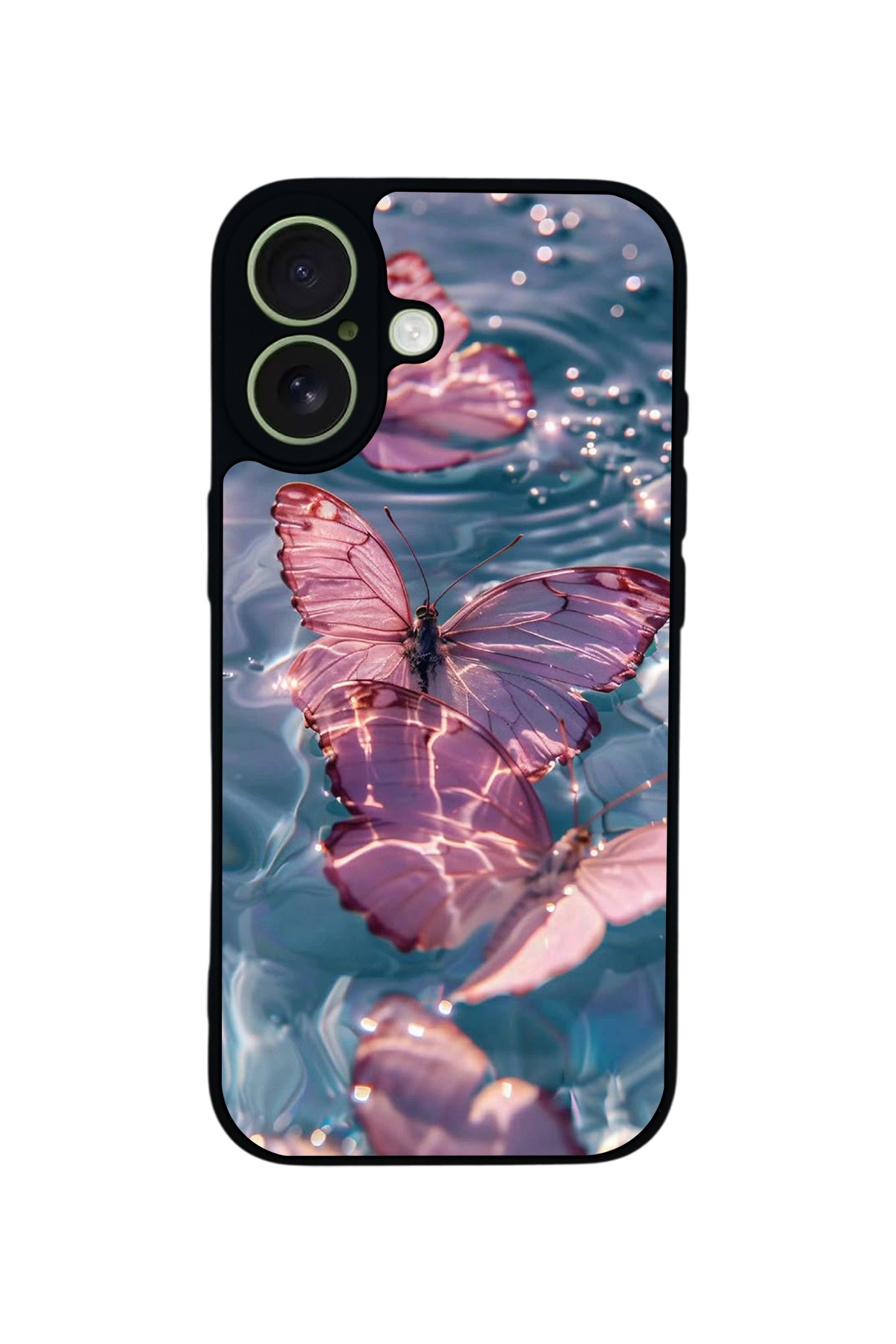 iPhone 17 Uyumlu Kelebek Tasarımlı Glossy Premium Kılıf