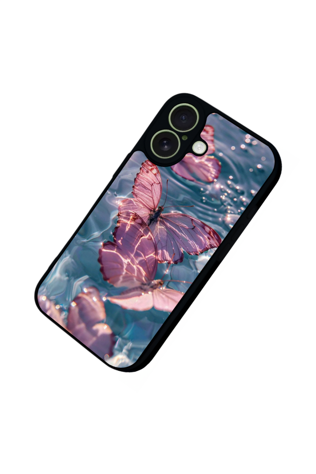 iPhone 17 Uyumlu Kelebek Tasarımlı Glossy Premium Kılıf