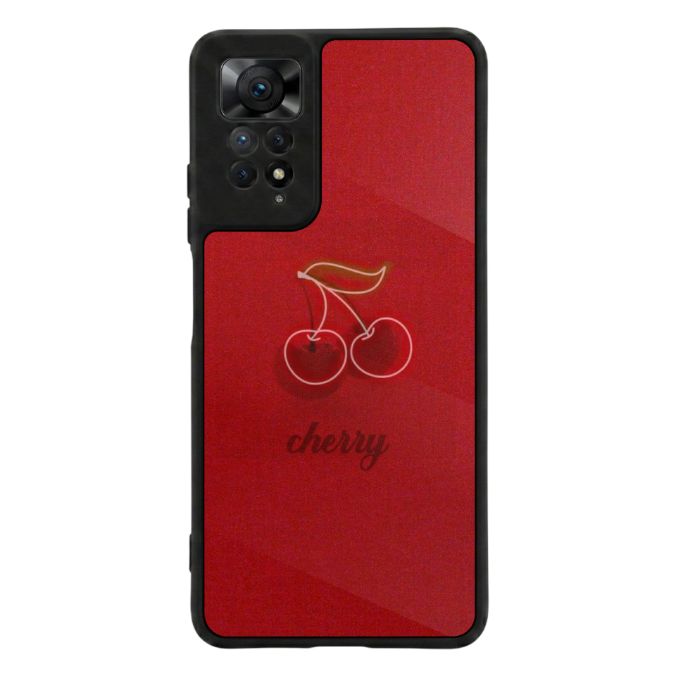 Xiaomi Redmi Note 12 Pro Uyumlu Kiraz Tasarımlı Glossy Premium Kılıf