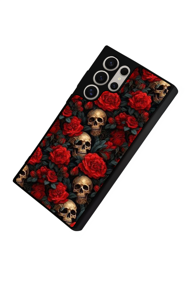 Samsung Galaxy S23 Ultra Uyumlu KuruKafa Tasarımlı Glossy Premium Kılıf