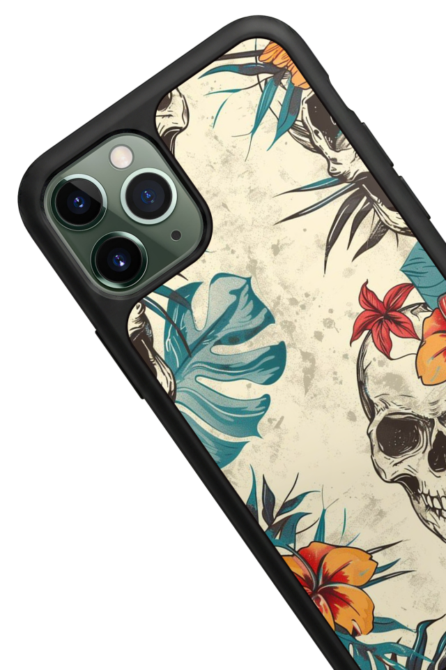 iPhone 11 Pro Uyumlu KuruKafa Tasarımlı Glossy Premium Kılıf