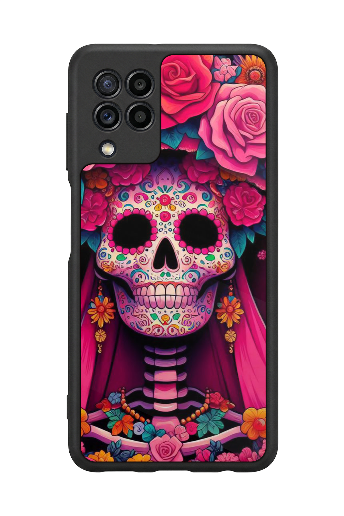 Samsung Galaxy M22 Uyumlu KuruKafa Tasarımlı Glossy Premium Kılıf