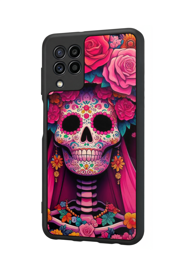 Samsung Galaxy M22 Uyumlu KuruKafa Tasarımlı Glossy Premium Kılıf