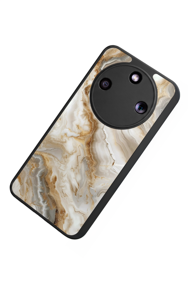 Honor Magic 8 Lite Uyumlu Mermer Marble Tasarımlı Glossy Premium Kılıf