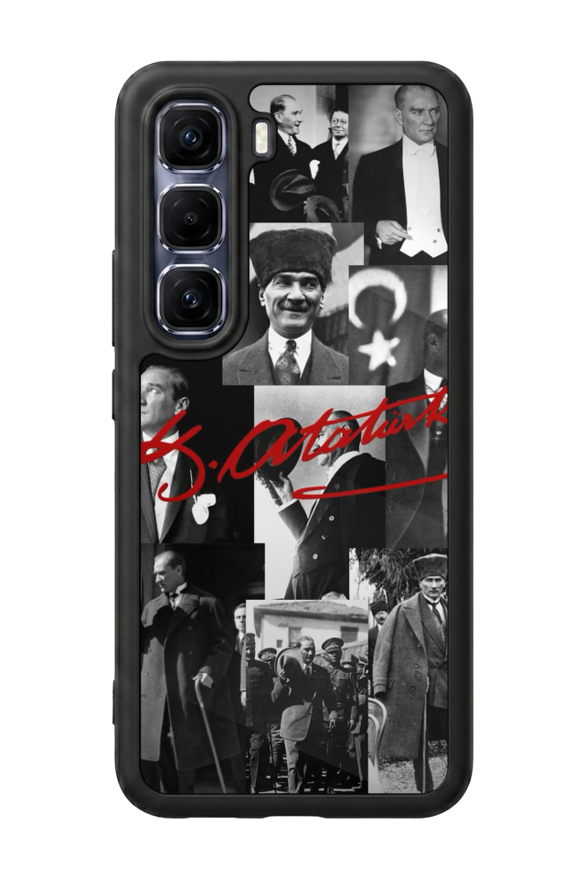 Infinix Hot 60 Pro Plus Uyumlu Mustafa Kemal Ataturk Tasarımlı Glossy Premium Kılıf