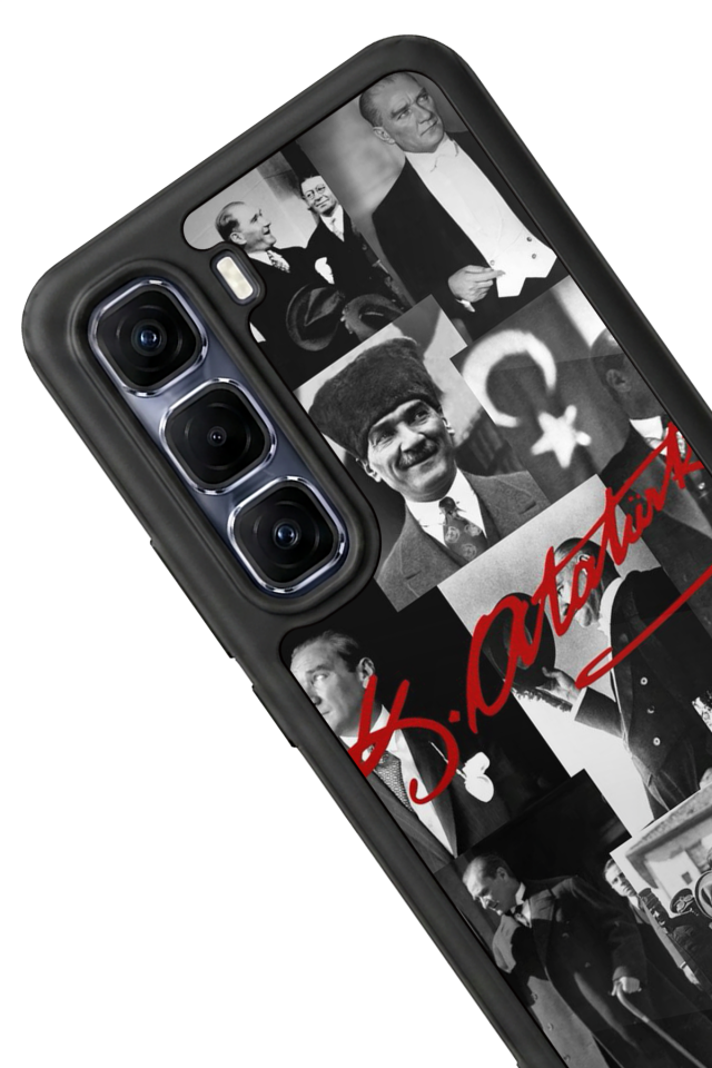 Infinix Hot 60 Pro Plus Uyumlu Mustafa Kemal Ataturk Tasarımlı Glossy Premium Kılıf