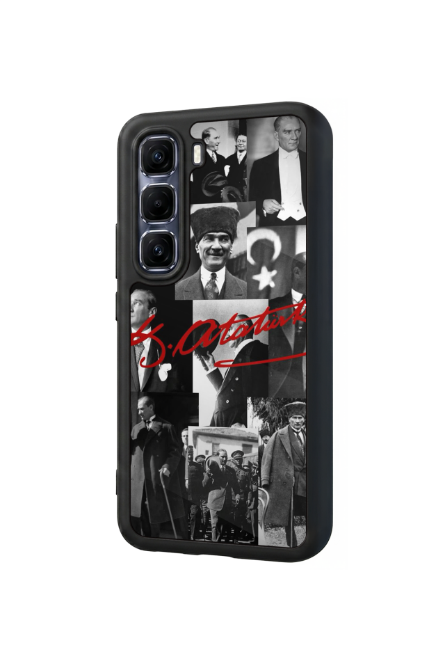 Infinix Hot 60 Pro Plus Uyumlu Mustafa Kemal Ataturk Tasarımlı Glossy Premium Kılıf