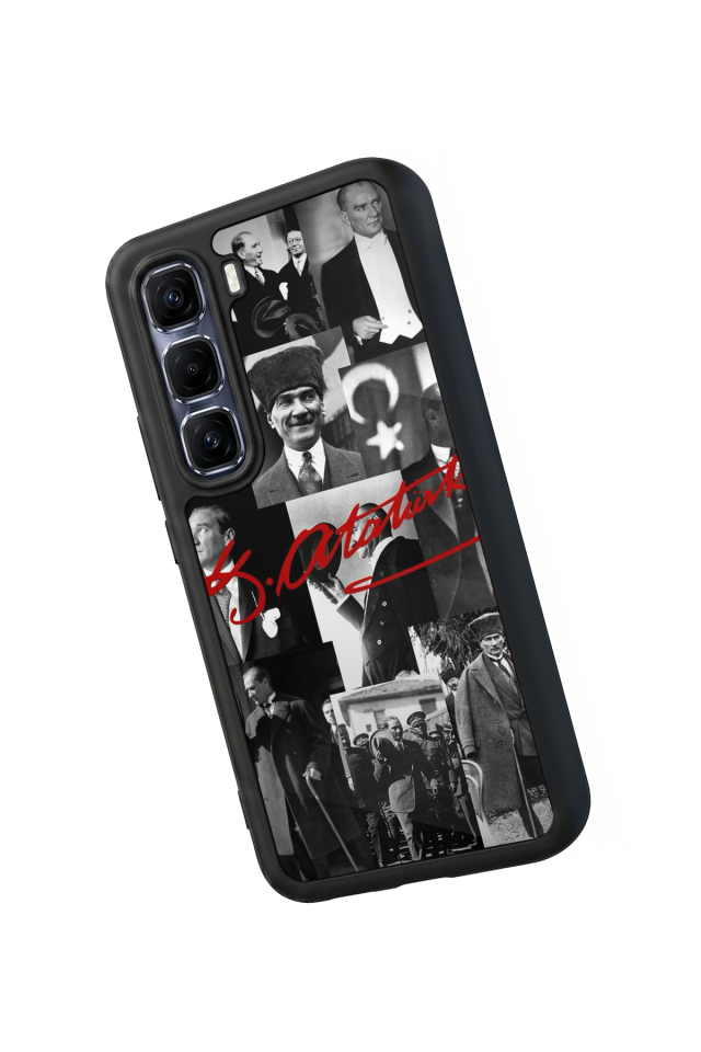 Infinix Hot 60 Pro Plus Uyumlu Mustafa Kemal Ataturk Tasarımlı Glossy Premium Kılıf