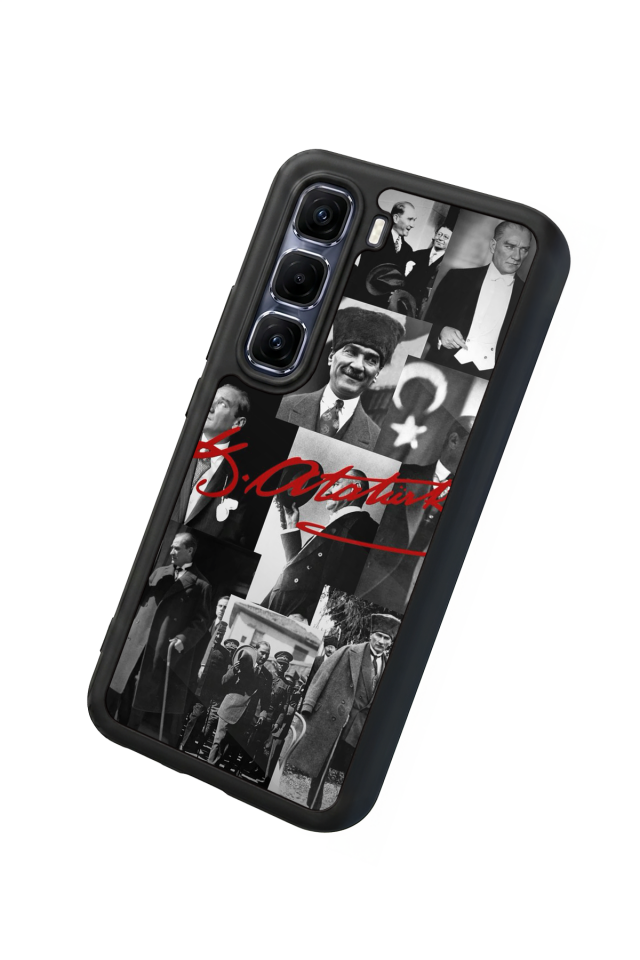 Infinix Hot 60 Pro Plus Uyumlu Mustafa Kemal Ataturk Tasarımlı Glossy Premium Kılıf
