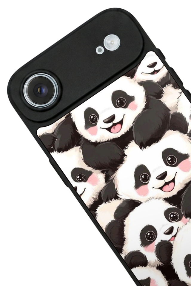 iPhone 17 Air Uyumlu Panda Tasarımlı Glossy Premium Kılıf