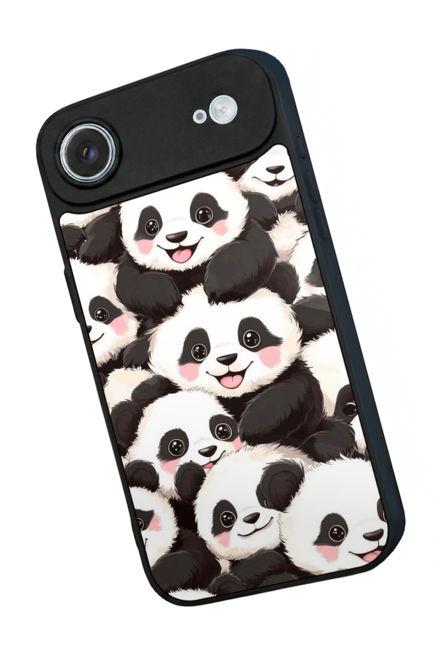 iPhone 17 Air Uyumlu Panda Tasarımlı Glossy Premium Kılıf