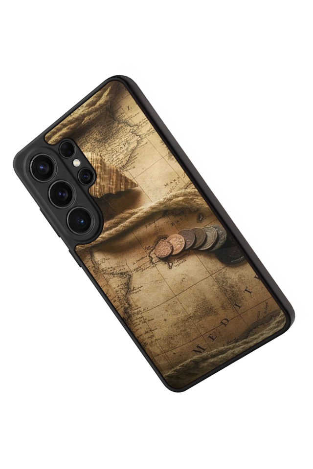 Samsung Galaxy S26 Ultra Uyumlu Pusula Tasarımlı Glossy Premium Kılıf