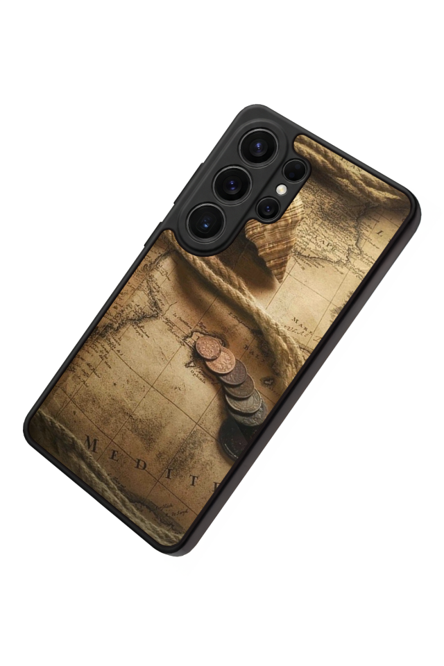 Samsung Galaxy S26 Ultra Uyumlu Pusula Tasarımlı Glossy Premium Kılıf