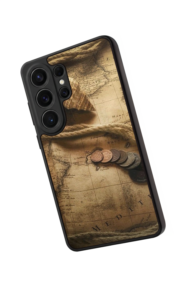 Samsung Galaxy S26 Ultra Uyumlu Pusula Tasarımlı Glossy Premium Kılıf