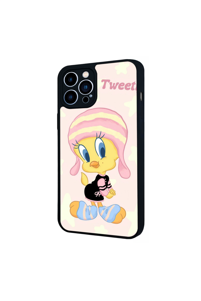 iPhone 12 Pro Max Uyumlu Tweety Tasarımlı Glossy Premium Kılıf