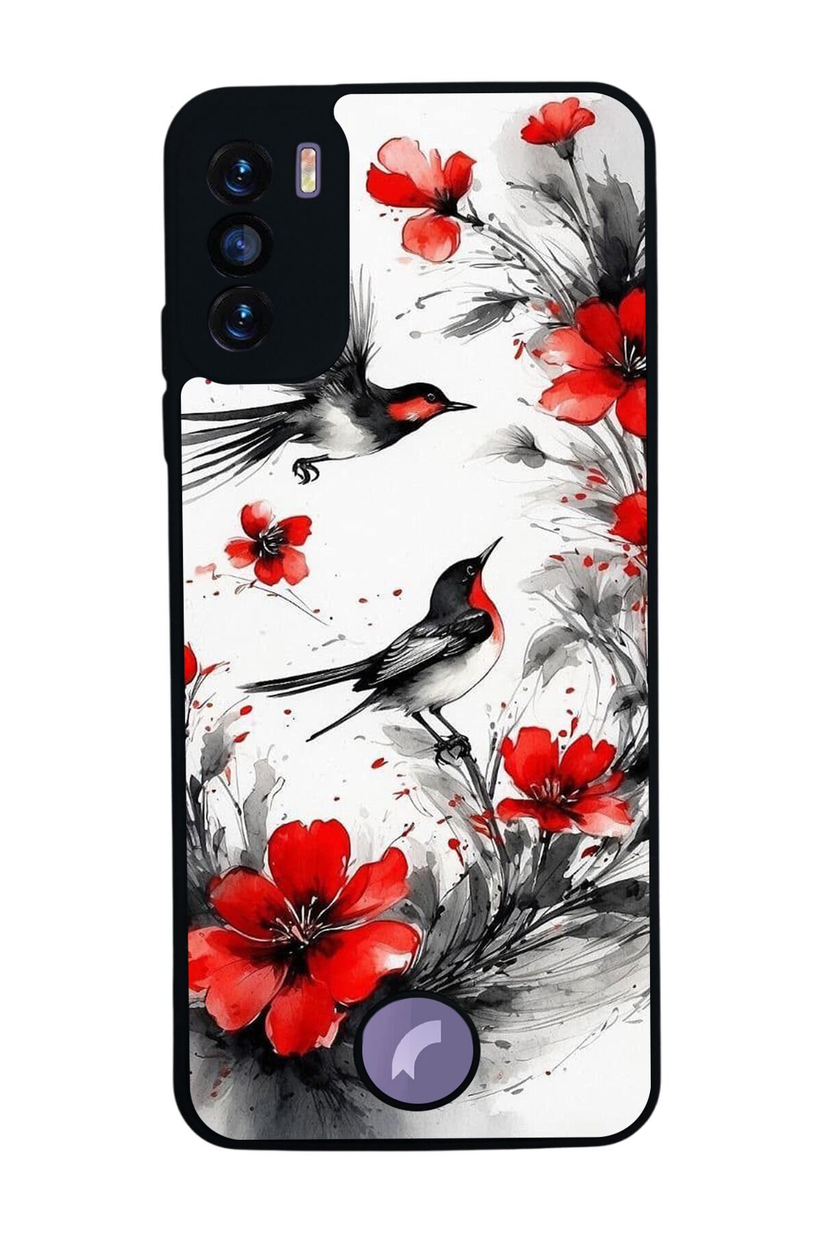 Reeder S19 Max Pro S Uyumlu Floral Tasarımlı Glossy Premium Kılıf