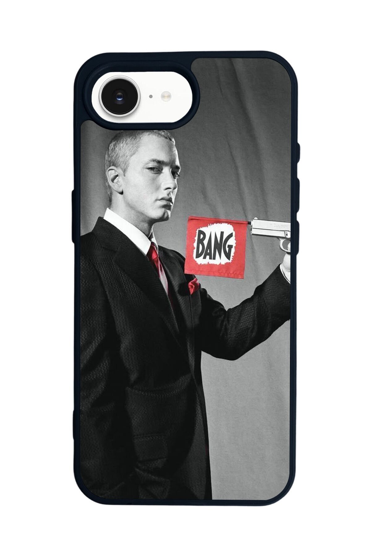 iPhone 16E Uyumlu Eminem Tasarımlı Glossy Premium Kılıf