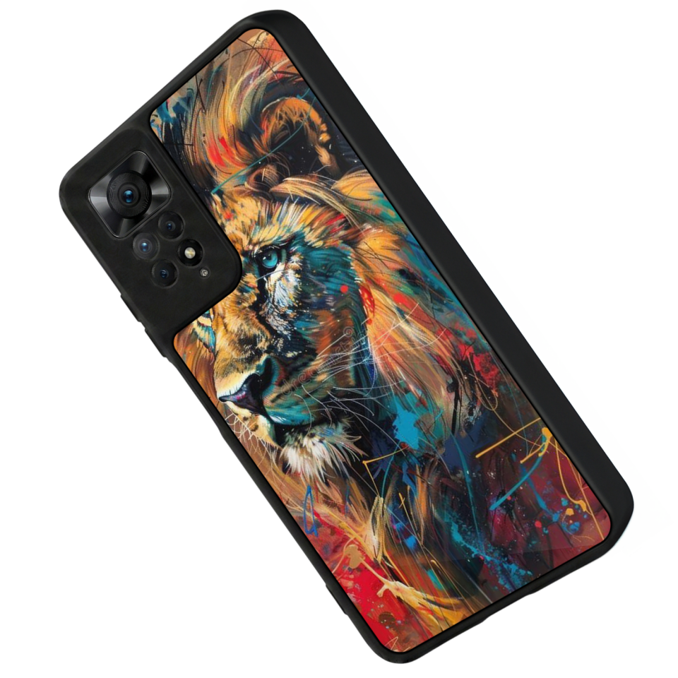 Xiaomi Redmi Note 11 Pro Uyumlu Aslan Tasarımlı Glossy Premium Kılıf