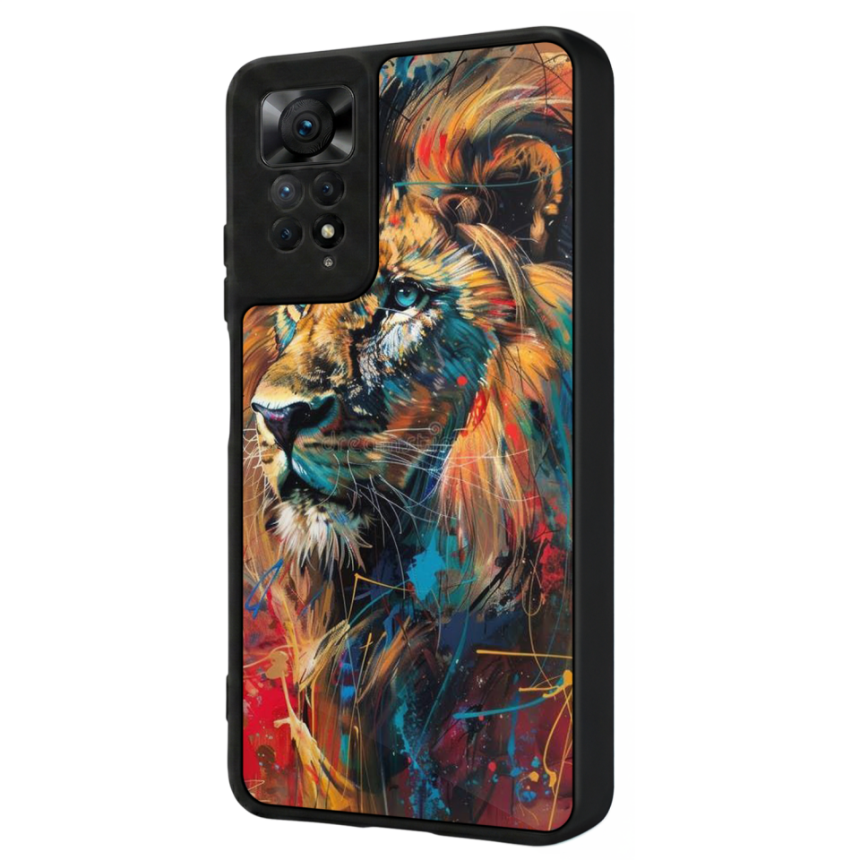 Xiaomi Redmi Note 11 Pro Uyumlu Aslan Tasarımlı Glossy Premium Kılıf