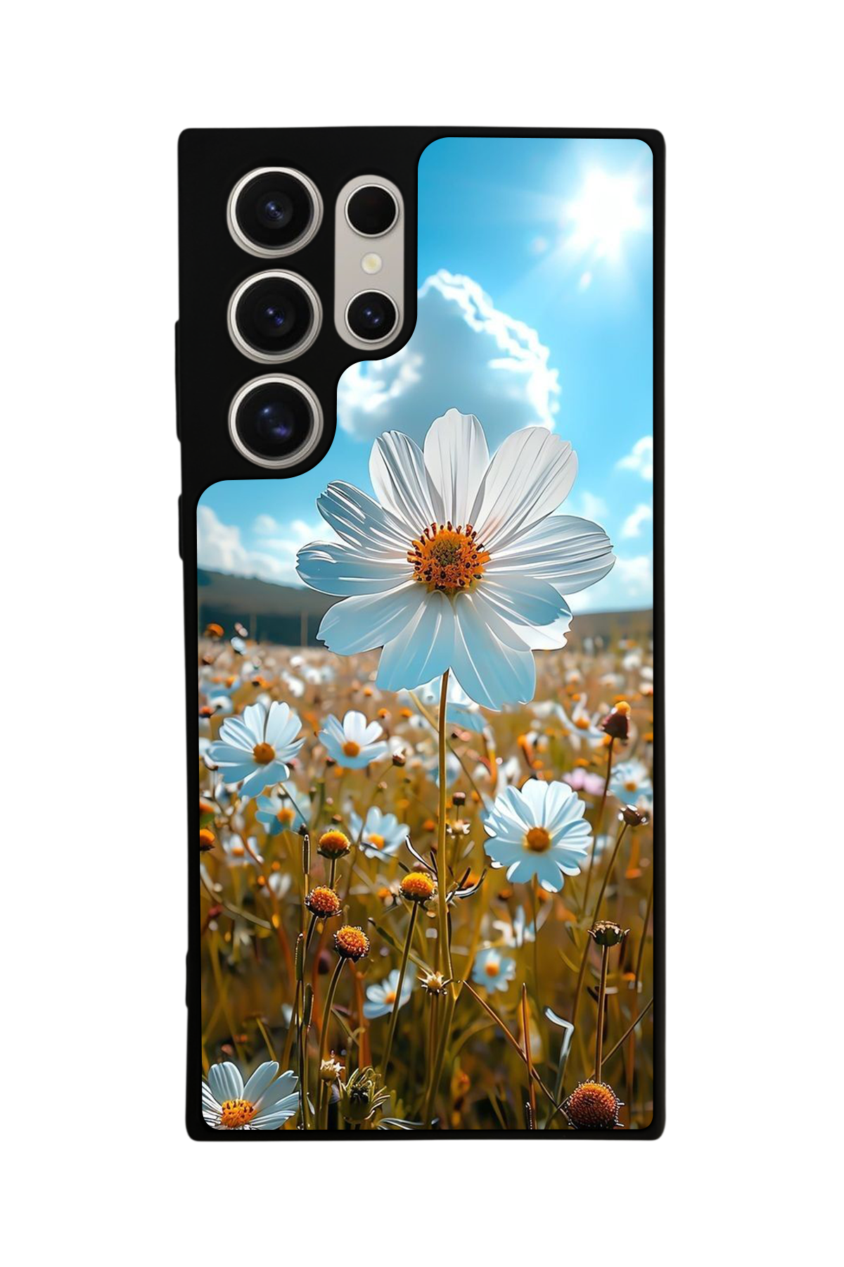 Samsung Galaxy S22 Ultra Uyumlu Cicek Tasarımlı Glossy Premium Kılıf