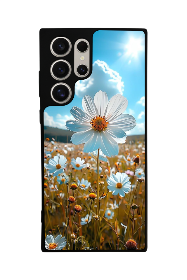 Samsung Galaxy S22 Ultra Uyumlu Cicek Tasarımlı Glossy Premium Kılıf