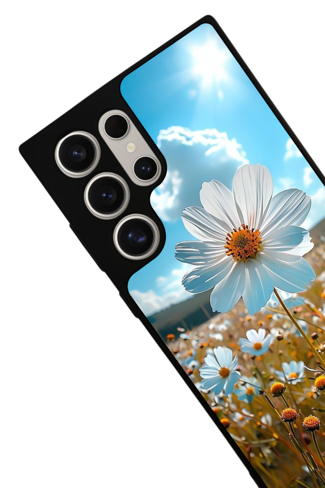 Samsung Galaxy S22 Ultra Uyumlu Cicek Tasarımlı Glossy Premium Kılıf