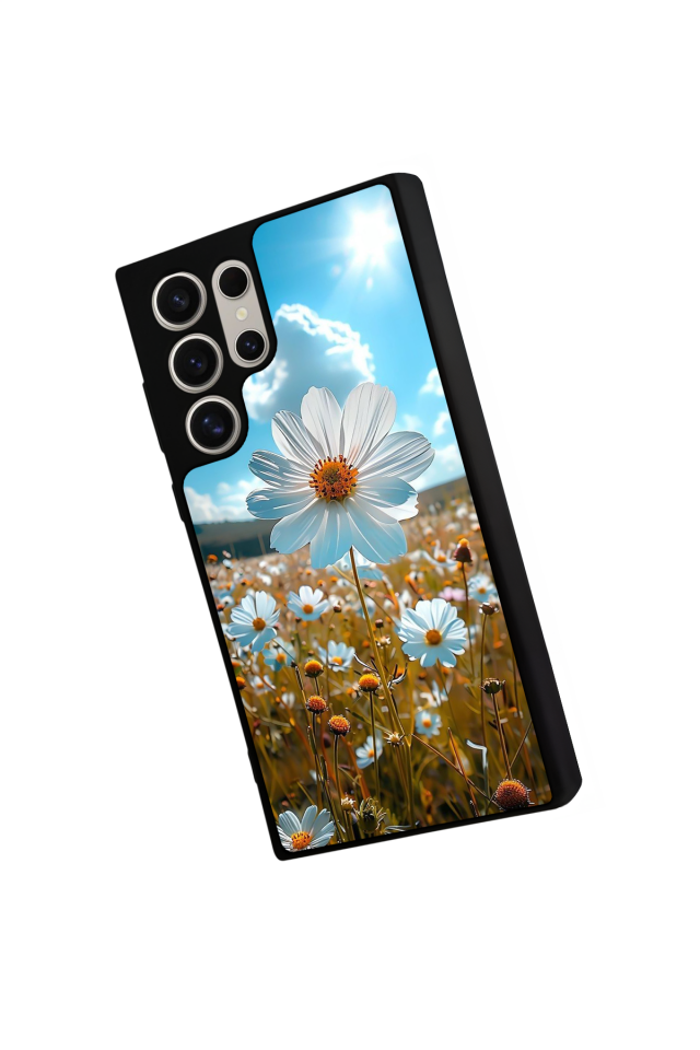 Samsung Galaxy S22 Ultra Uyumlu Cicek Tasarımlı Glossy Premium Kılıf