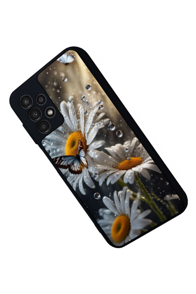 Samsung Galaxy A23 Uyumlu Cicek Tasarımlı Glossy Premium Kılıf