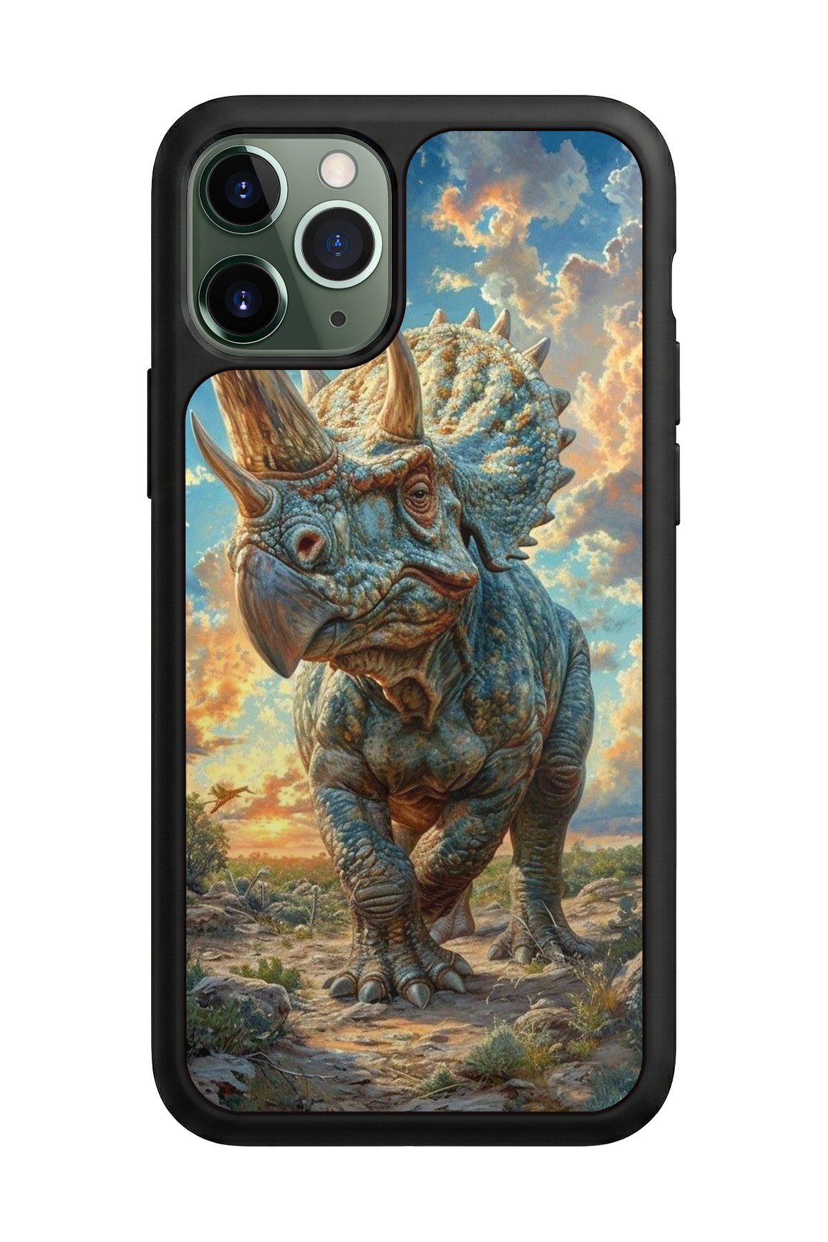 iPhone 11 Pro Uyumlu Dinazor Tasarımlı Glossy Premium Kılıf